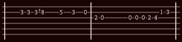 Basically how to play the (main) bridge melody on guitar